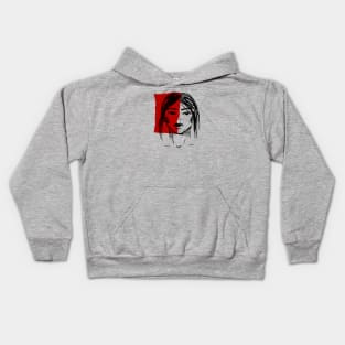 Artistic face of a woman Kids Hoodie